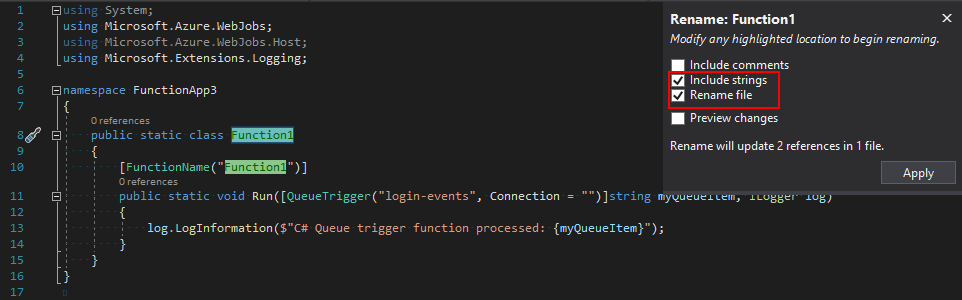 Rename Function1