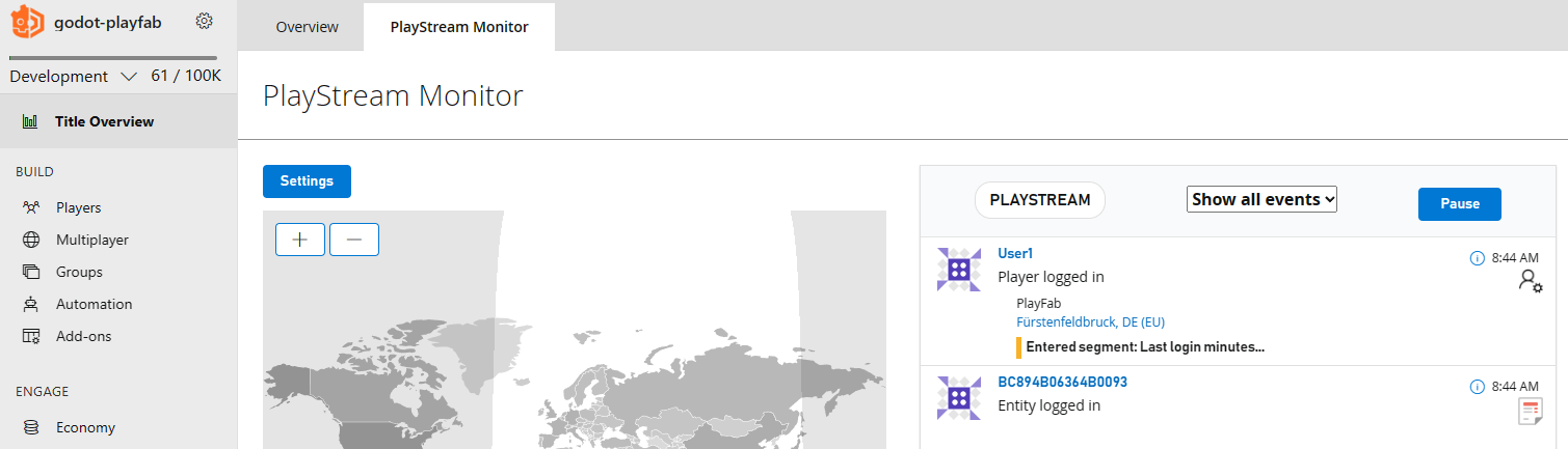 Screenshot of the Title Overview UI
